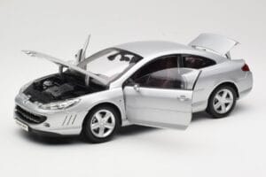 Peugeot 407 Coupe Sudrabs Norev 1:18 184747 Metāls — attēls 2 no 8