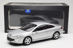 Peugeot 407 Coupe Sudrabs Norev 1:18 184747 Metāls — attēls 8 no 8