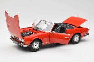 Peugeot 504 Kabriolets Sarkans Norev 1:18 184754 Metāls — attēls 2 no 8