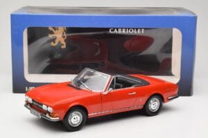 Peugeot 504 Kabriolets Sarkans Norev 1:18 184754 Metāls — attēls 8 no 8