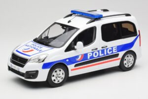 Peugeot Partner Police Zils Norev 1:18 184891 Metāls