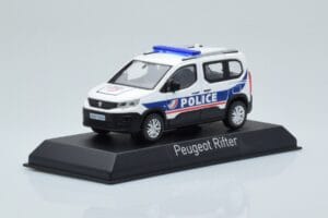Peugeot Rifter Police Nationale Balts Norev 1:43 479065 Metāls — attēls 2 no 4