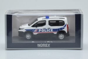 Peugeot Rifter Police Nationale Balts Norev 1:43 479065 Metāls — attēls 4 no 4
