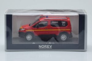 Peugeot Rifter Pompiers Sarkans Norev 1:43 479069 Metāls — attēls 4 no 4