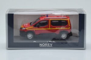 Peugeot Rifter Pompiers Secours Medical Sarkans Norev 1:43 479070 Metāls — attēls 4 no 4