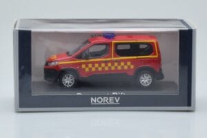 Peugeot Rifter Sapeurs Pompiers Sarkans Norev 1:43 479071 Metāls — attēls 4 no 4