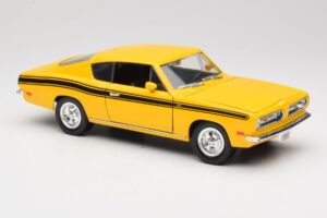 Plymouth Barracuda Dzeltens Road Legends 1:18 92178 Metāls — attēls 6 no 8