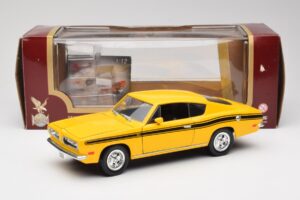 Plymouth Barracuda Dzeltens Road Legends 1:18 92178 Metāls — attēls 8 no 8