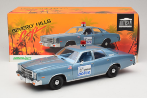 Plymouth Fury Beverly Hills PD Zils GreenLight 1:18 19069 Metāls — attēls 8 no 8