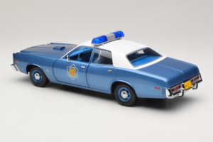 Plymouth Fury Police Pursuit Smokey and the Bandit GreenLight 1:18 19044 Metāls — attēls 7 no 8