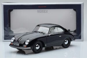 Porsche 356 Melns Norev 1:18 187451 Metāls — attēls 6 no 6
