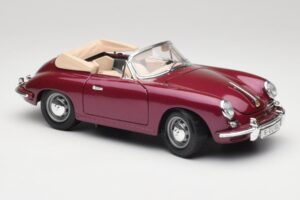 Porsche 356B Kabriolets Baklažāns Bburago 1:18 3021-M4 Metāls — attēls 6 no 8