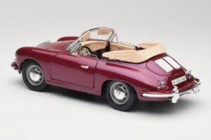 Porsche 356B Kabriolets Baklažāns Bburago 1:18 3021-M4 Metāls — attēls 7 no 8