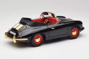 Porsche 356B Kabriolets Melns Bburago 1:18 3031D Metāls — attēls 3 no 8