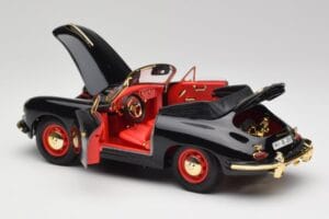 Porsche 356B Kabriolets Melns Bburago 1:18 3031D Metāls — attēls 5 no 8