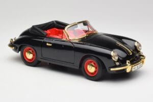 Porsche 356B Kabriolets Melns Bburago 1:18 3031D Metāls — attēls 6 no 8