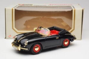 Porsche 356B Kabriolets Melns Bburago 1:18 3031D Metāls — attēls 8 no 8