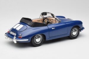 Porsche 356B Kabriolets Zils Bburago 1:18 3051 Metāls — attēls 3 no 8