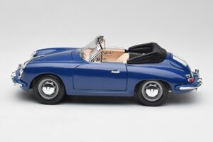 Porsche 356B Kabriolets Zils Bburago 1:18 3051 Metāls — attēls 4 no 8