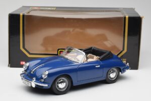 Porsche 356B Kabriolets Zils Bburago 1:18 3051 Metāls — attēls 8 no 8