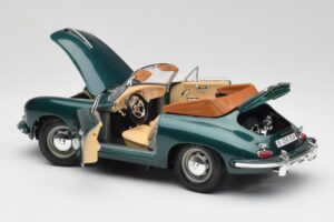 Porsche 356B Kabriolets Zaļš Bburago 1:18 3051-M1 Metāls — attēls 5 no 8