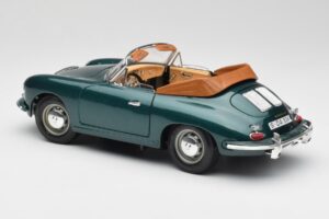 Porsche 356B Kabriolets Zaļš Bburago 1:18 3051-M1 Metāls — attēls 7 no 8