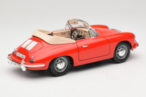 Porsche 356B Kabriolets Sarkans Tchibo 1:18 45703 Metāls — attēls 3 no 8