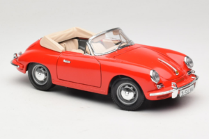 Porsche 356B Kabriolets Sarkans Tchibo 1:18 45703 Metāls — attēls 6 no 8