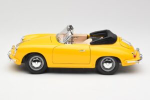 Porsche 356B Kabriolets Dzeltens Bburago 1:18 3031 Metāls — attēls 4 no 8