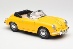 Porsche 356B Kabriolets Dzeltens Bburago 1:18 3031 Metāls — attēls 6 no 8
