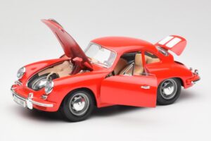 Porsche 356B Sarkans Bburago 1:18 3021 Metāls — attēls 2 no 8