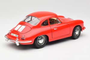 Porsche 356B Sarkans Bburago 1:18 3021 Metāls — attēls 3 no 8
