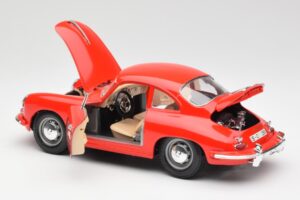 Porsche 356B Sarkans Bburago 1:18 3021 Metāls — attēls 5 no 8