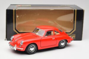 Porsche 356B Sarkans Bburago 1:18 3021 Metāls — attēls 8 no 8