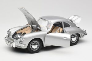 Porsche 356B Sudrabs Bburago 1:18 3021-M1 Metāls — attēls 2 no 8