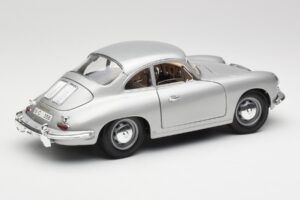 Porsche 356B Sudrabs Bburago 1:18 3021-M1 Metāls — attēls 3 no 8