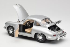 Porsche 356B Sudrabs Bburago 1:18 3021-M1 Metāls — attēls 5 no 8
