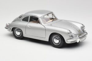 Porsche 356B Sudrabs Bburago 1:18 3021-M1 Metāls — attēls 6 no 8