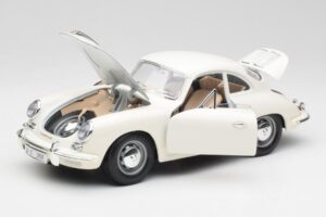 Porsche 356B Balts Bburago 1:18 3021-M3 Metāls — attēls 2 no 8