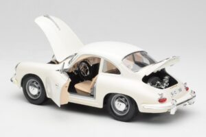 Porsche 356B Balts Bburago 1:18 3021-M3 Metāls — attēls 5 no 8