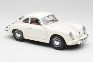 Porsche 356B Balts Bburago 1:18 3021-M3 Metāls — attēls 6 no 8