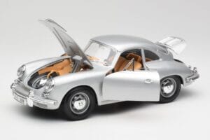 Porsche 356B Sudrabs & Brūns Salons Bburago 1:18 3021-M2 Metāls — attēls 2 no 8