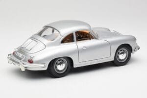 Porsche 356B Sudrabs & Brūns Salons Bburago 1:18 3021-M2 Metāls — attēls 3 no 8