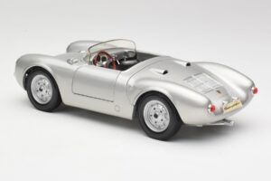 Porsche 550 A Spyder Sudrabs Maisto 1:18 50314 Metāls — attēls 7 no 8