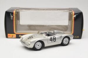 Porsche 550A Spyder #48 Sports Prototype 1955 Maisto 1:18 50341 Metāls — attēls 8 no 8
