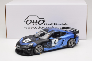 Porsche 718 Cayman GT4 RS Clubsport Melns Zils Otto 1:18 OT469 Sveķi — attēls 6 no 6