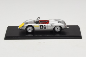 Porsche 718 RS 61 #136 S. Moss / G. Hill Porsche KG Targa Florio 1961 Spark 1:43 S4149 Sveķi