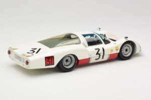 Porsche 906 LH #31 H. Herrmann / H. Linge Porsche System Engineering 24 Hours of Le Mans 1966 Minichamps 1:18 100666131 Metāl — attēls 3 no 8
