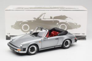 Porsche 911 930 Carrera 3.2 Kabriolets Pelēks Metallic Minichamps 1:18 100063034 Metāls — attēls 8 no 8