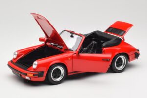 Porsche 911 930 Carrera 3.2 Cabriolet Guards Red Minichamps 1:18 110063030 Metāls — attēls 2 no 8